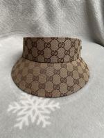Gucci GG Canvas Visor Kappe – Original – Beige/Braun
