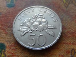 SINGAPOUR  50  Cents  1993
