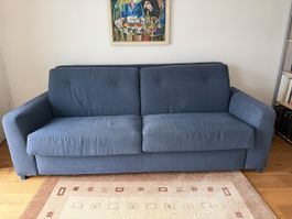 Milano Schlaf-Sofa mit Matratze 200x180 cm Blue