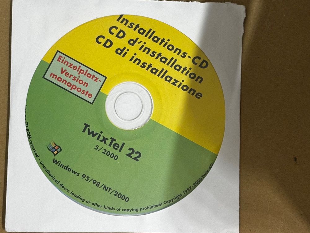 TwixTel 2 Installations CD Windows 95/98/NT/2000 (Gebraucht) in Zürich ...