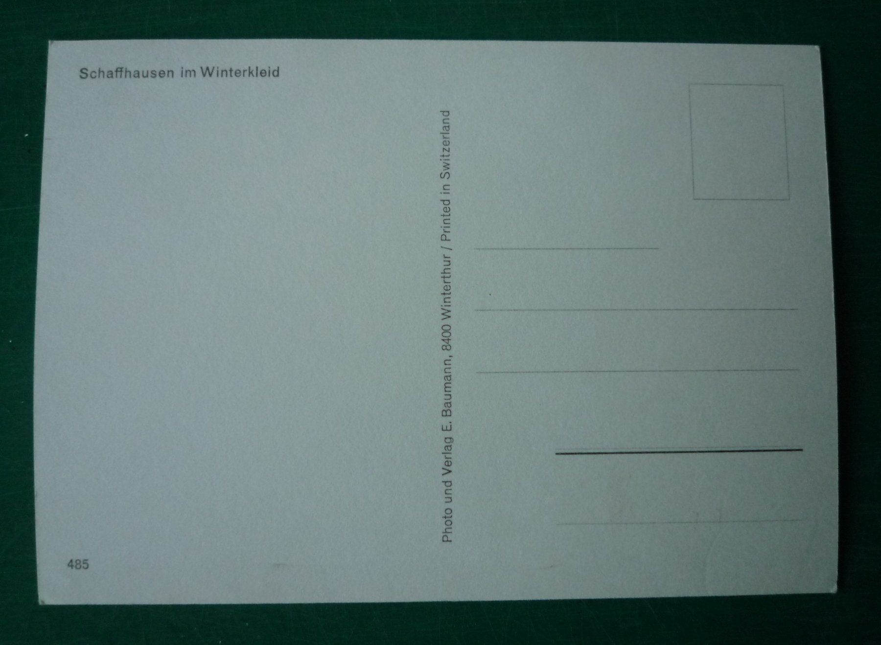Cartoline postali: Schaffhausen mit Munot und Güterhof im Winter – Usato da Rafz venduto da Sonnenblume305 1