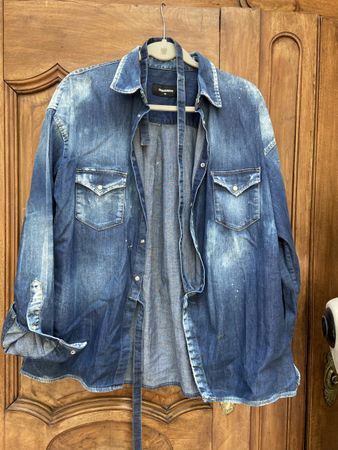 Chemise en jean DSquared2 bleu taille 46 bon état