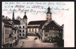 Sursee, Oberstadt, Ortspartie mit Hotel 
