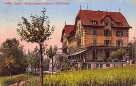 Zürichberg, Alkoholfreies Kurhaus, gelaufen 1915