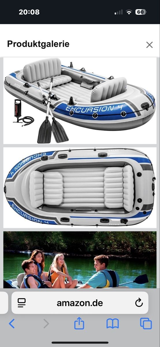 Barche: Gummiboot  Neu Intex Excurdion 4 – Nuovo e nell'imballaggio originale da Dietschwil venduto da Weasel44 3