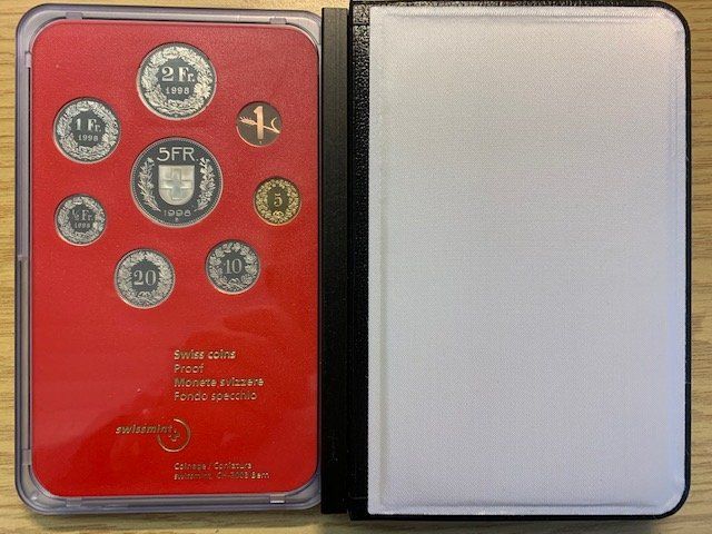 Tutti le monete: CH Münzsatz 1998 - polierte Platte / PP – Nuovo e nell'imballaggio originale da Gundetswil venduto da Egro01 1