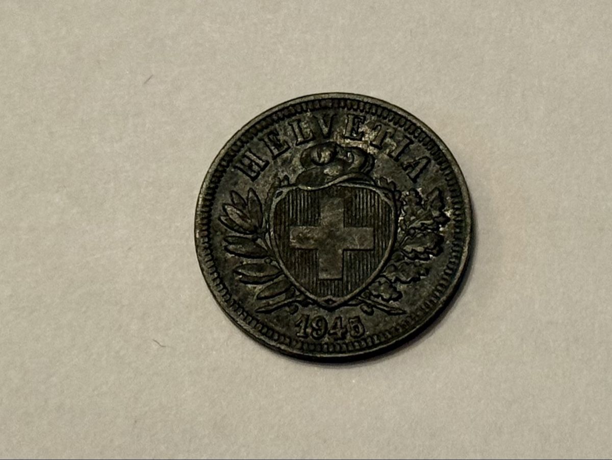 Tutti le monete: Schweiz 2 Rappen  1945 – Usato da Zürich venduto da daki81