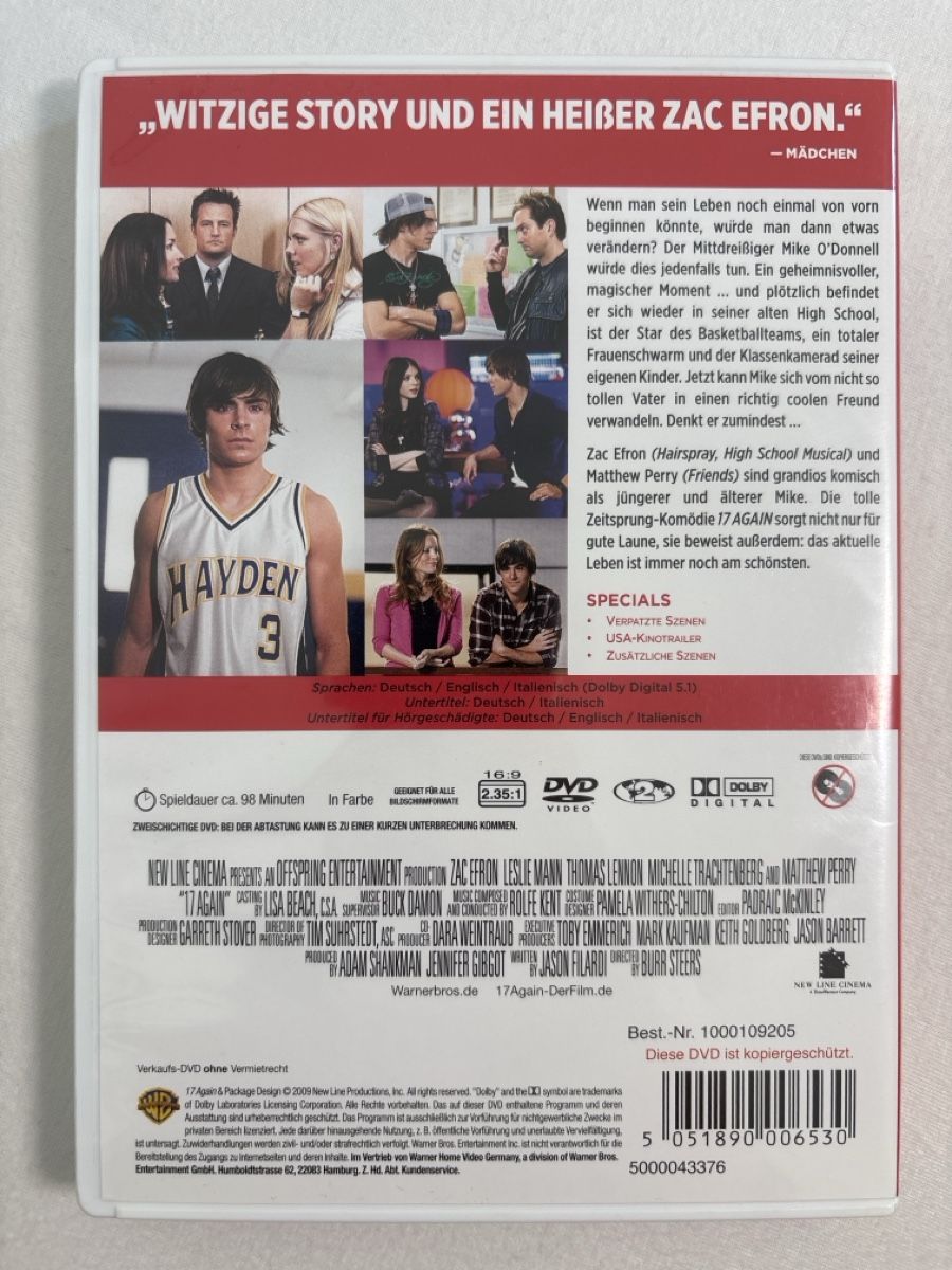 Tutti i DVDs: DVD - 17 again mit Zac Efron – Usato da Walenstadt venduto da feh_t89n 1