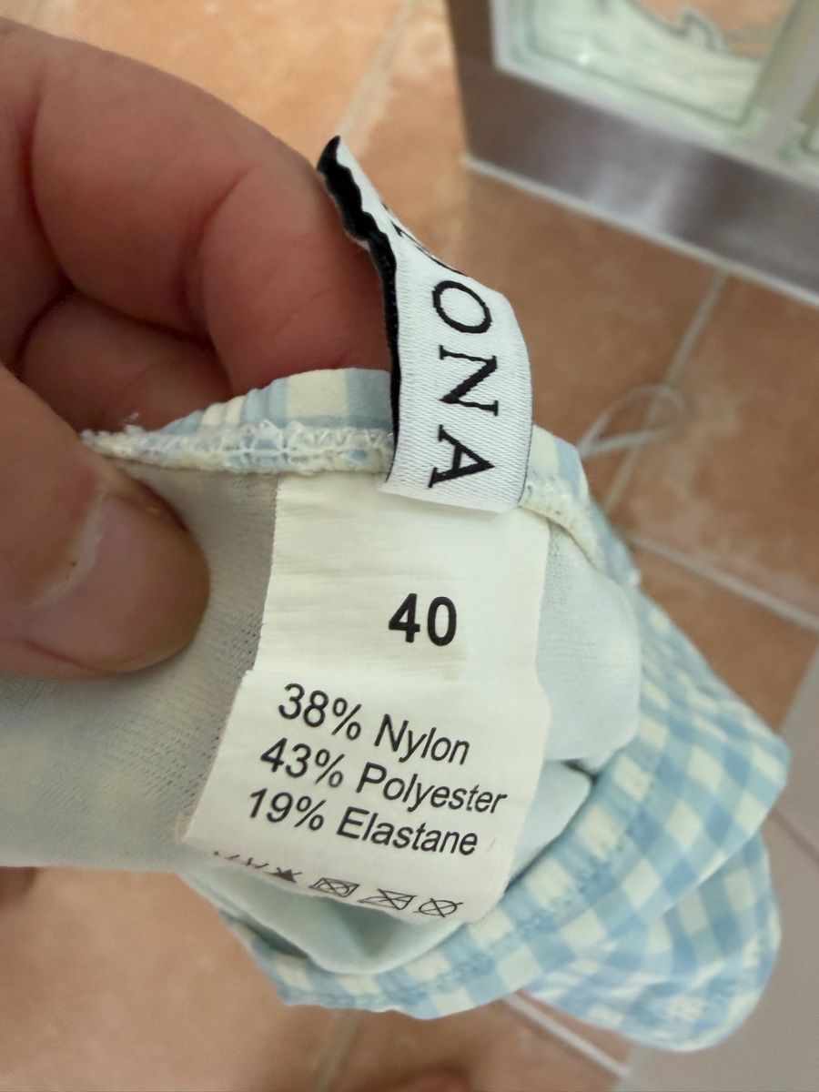 Beldona Maillots de bain & Bikinis: Bikini Beldona Karo hellblau/weiss Gr. 40 – D'occasion à Lyss par Landleben0 3