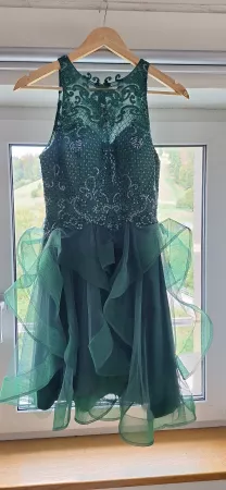 Elegantes Abendkleid von JJ’s House in Smaragdgrü, Gr 36-38