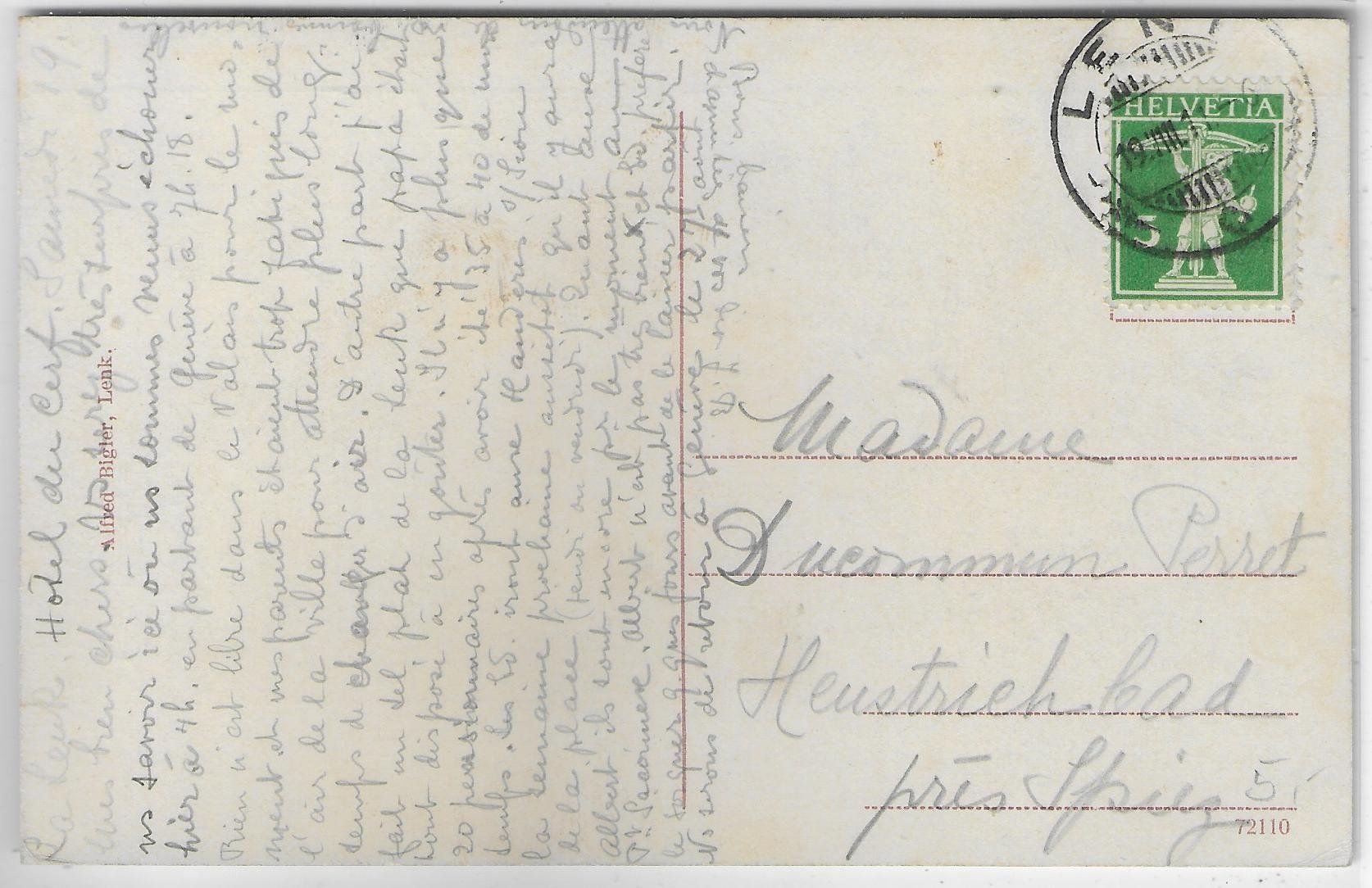 Cartoline postali: Lenk - Simme mit Dorf – Usato da Ettingen venduto da Kartenplanet 1