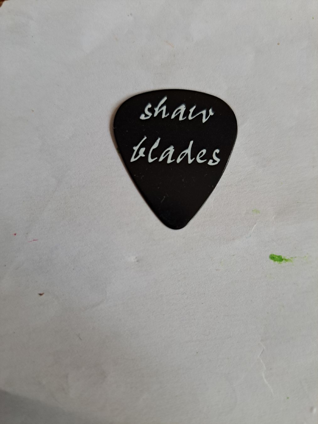 Autografi: SHAW BLADES Guitar Pick Plektrum – Usato da Sierre venduto da ronhextall