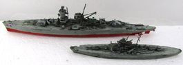 Kriegsschiff Modelle - 2 Stück - 2 WK