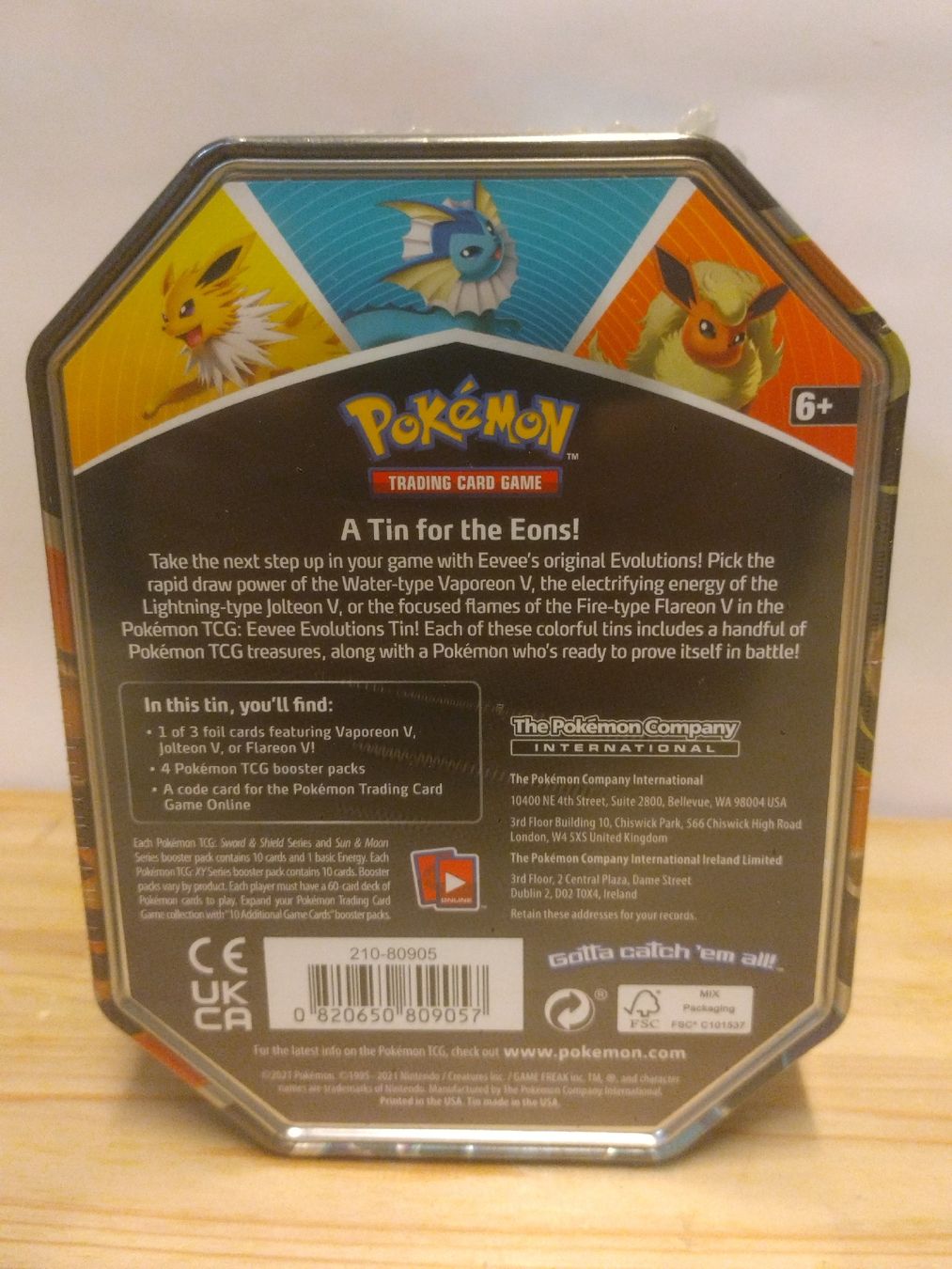 Pokémon Carte collezionabili: Tin Pokémon Flareon V 2021NEW – Nuovo e nell'imballaggio originale da Farvagny-le-Grand venduto da LaCaverne 1