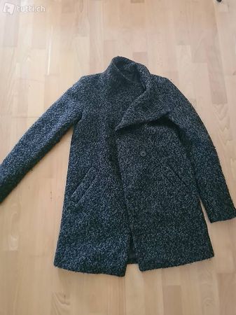 ONLY Damen Wintermantel Gr. XS schwarz meliert