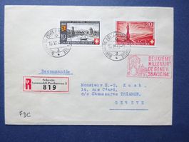 1942 Pro Patria B17-B18 Blockausschnitt FDC  - SBK2026 1750