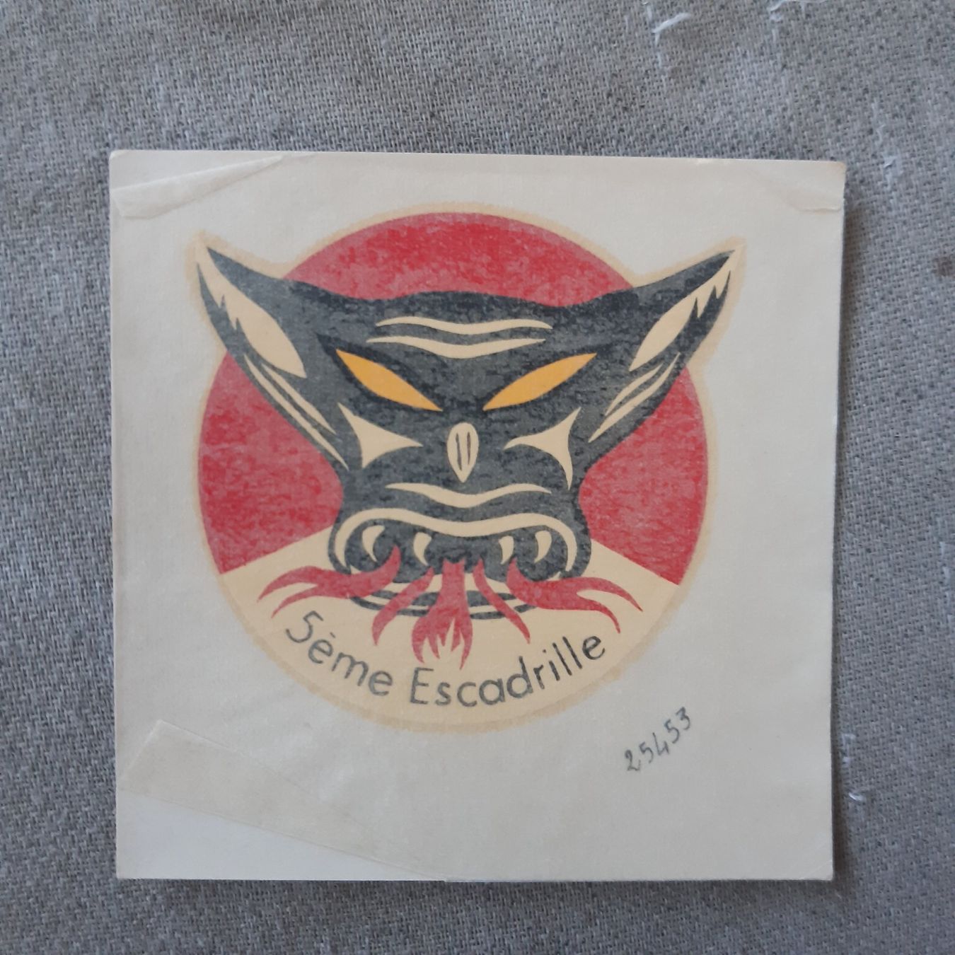 Cartoline postali: Aufkleber Schweizer Luftwaffe Fliegerstaffel 5 – Usato da Giffers venduto da attila07