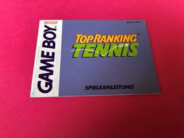 ANLEITUNG FÜR TOP RANKING TENNIS GAME BOY
