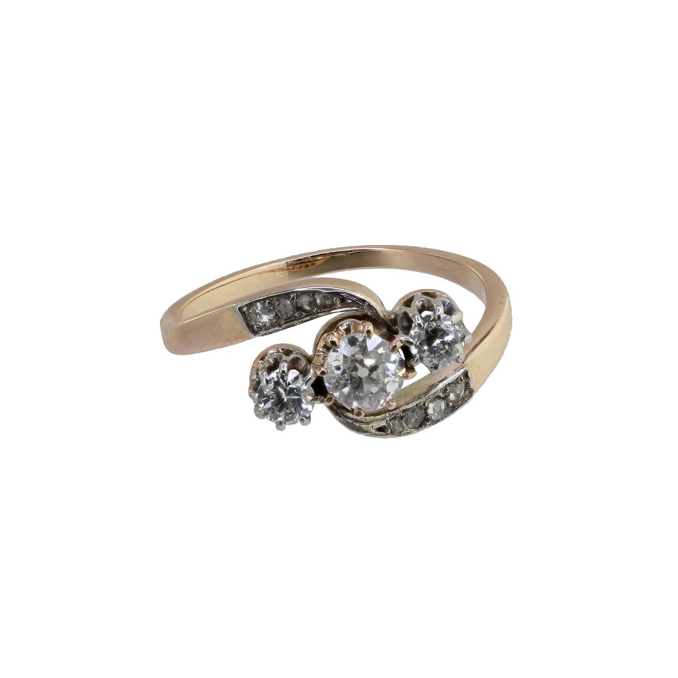 Anelli: Diamond Croisé Ring – Usato da Zürich venduto da Vintage-Jewellery