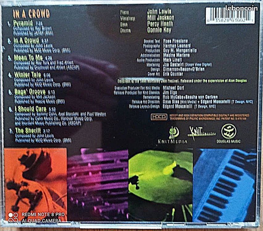 CDs: Live - Modern Jazz Quartet - John Lewis, Milt Jackson,C. Kay – D'occasion à Unterbäch par laqug 1