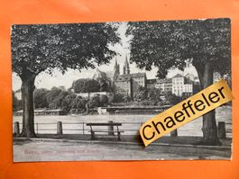 1905  Basel, oberer Rheinweg und Münster