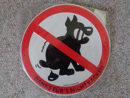 Verbotsschild Hundeklo mit Aufschrift (Ø 18cm)
