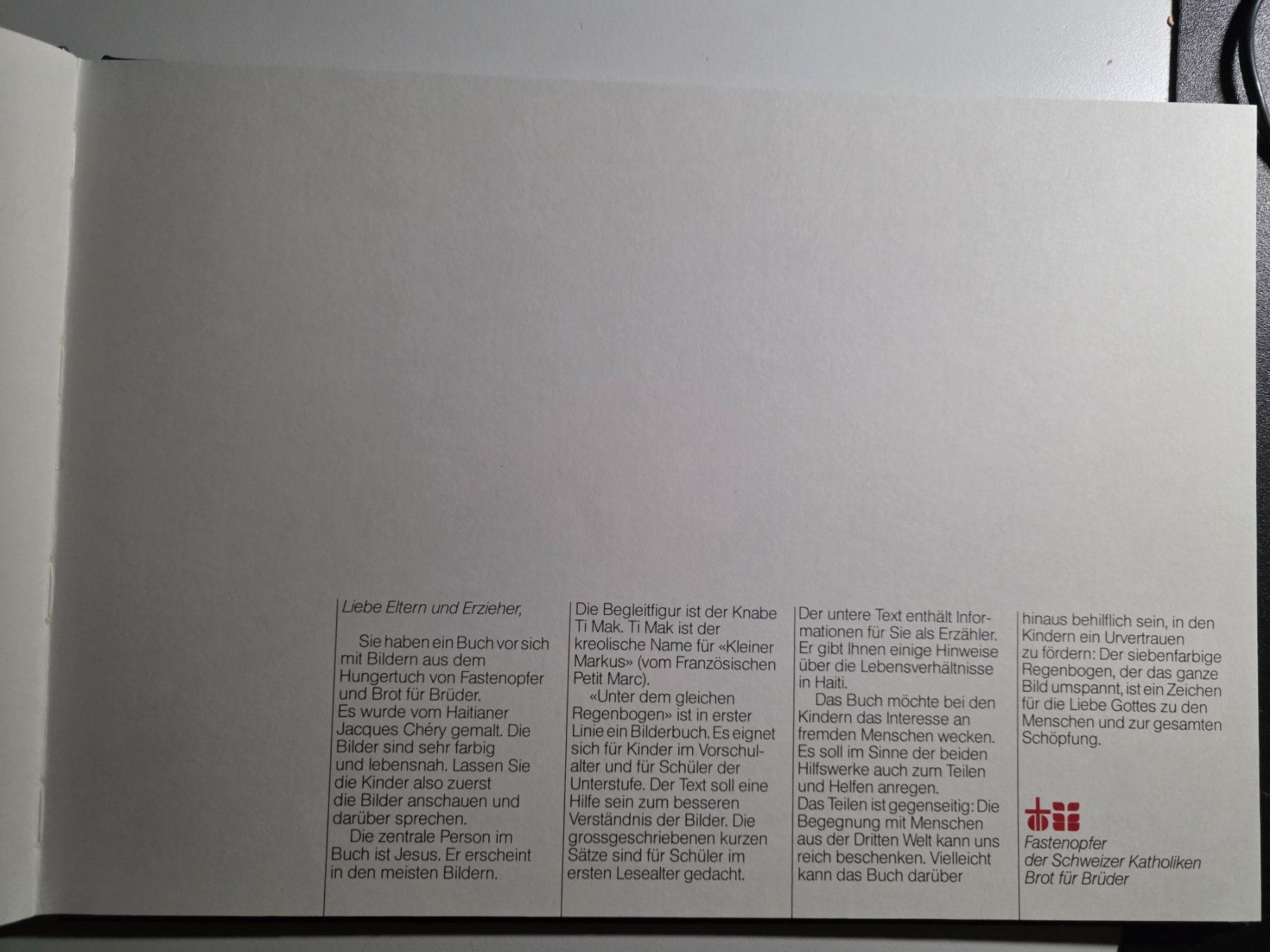 Libri: Unter dem gleichen Regenbogen - Fasten Opfer 1982 – Usato da Walterswil BE venduto da Lonitti 4