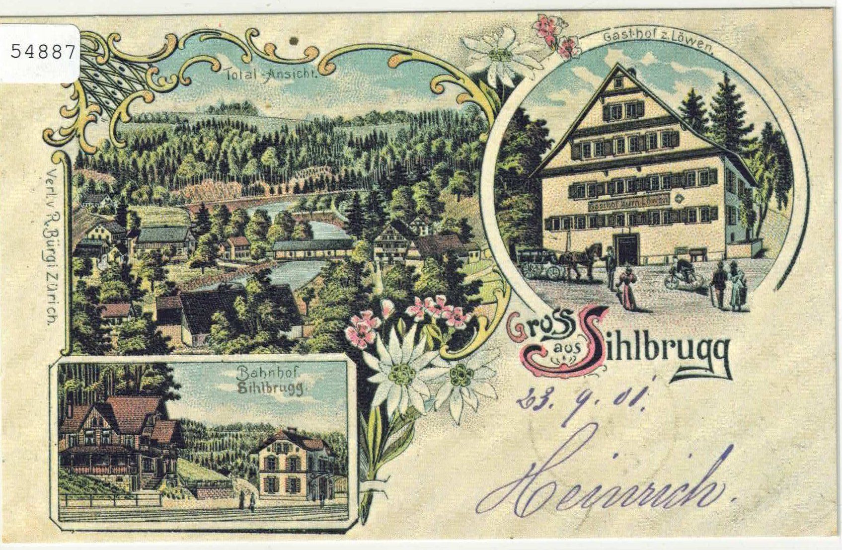 Cartoline postali: Gruss aus Sihlbrugg - Repro – Usato da Ettingen venduto da Kartenplanet