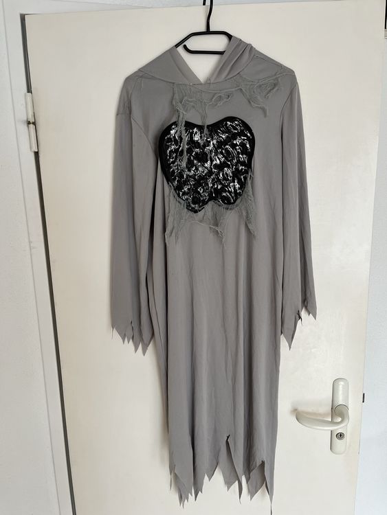 Kinder-Faschingskostüm Gespenst Gr. 128/140 – Halloween Umhang Mit Kapuze Aus Polyester