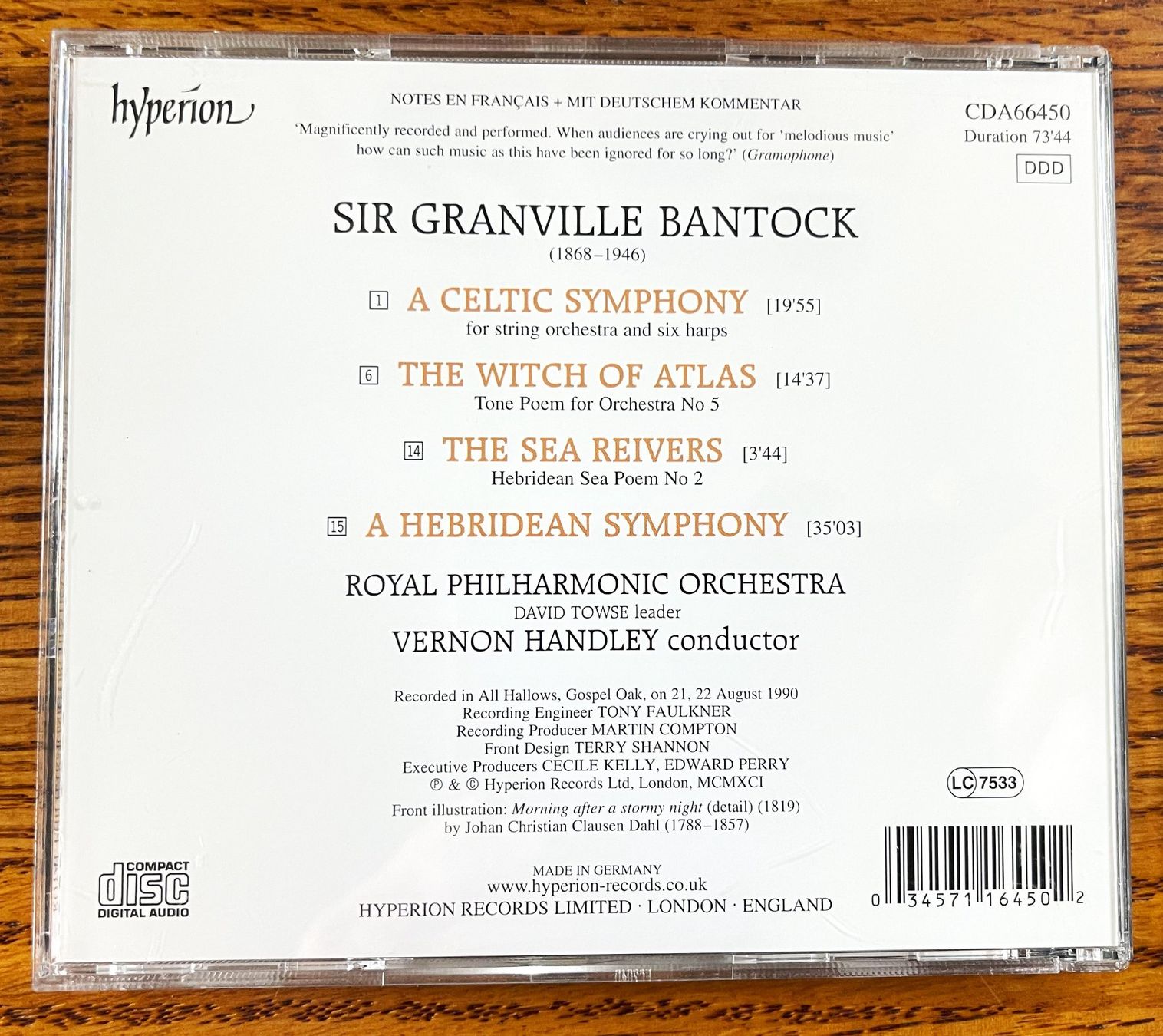 CD: SIR GRANVILLE BANTOCK CD – Usato da Oftringen venduto da Vucki 1
