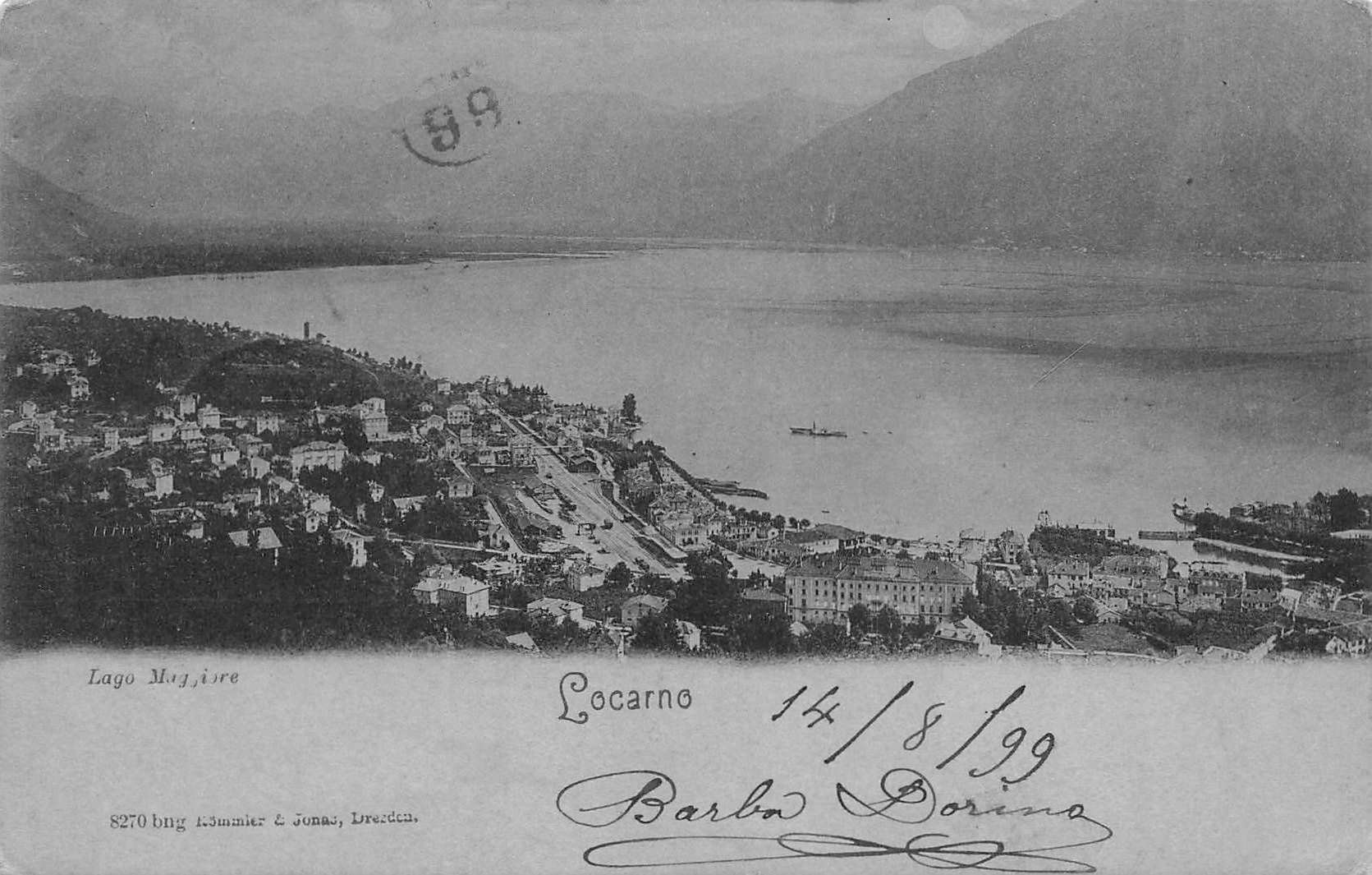 Ansichtskarten: Locarno Hotel pension Bahnhof – Gebraucht aus Biasca von Blenio71