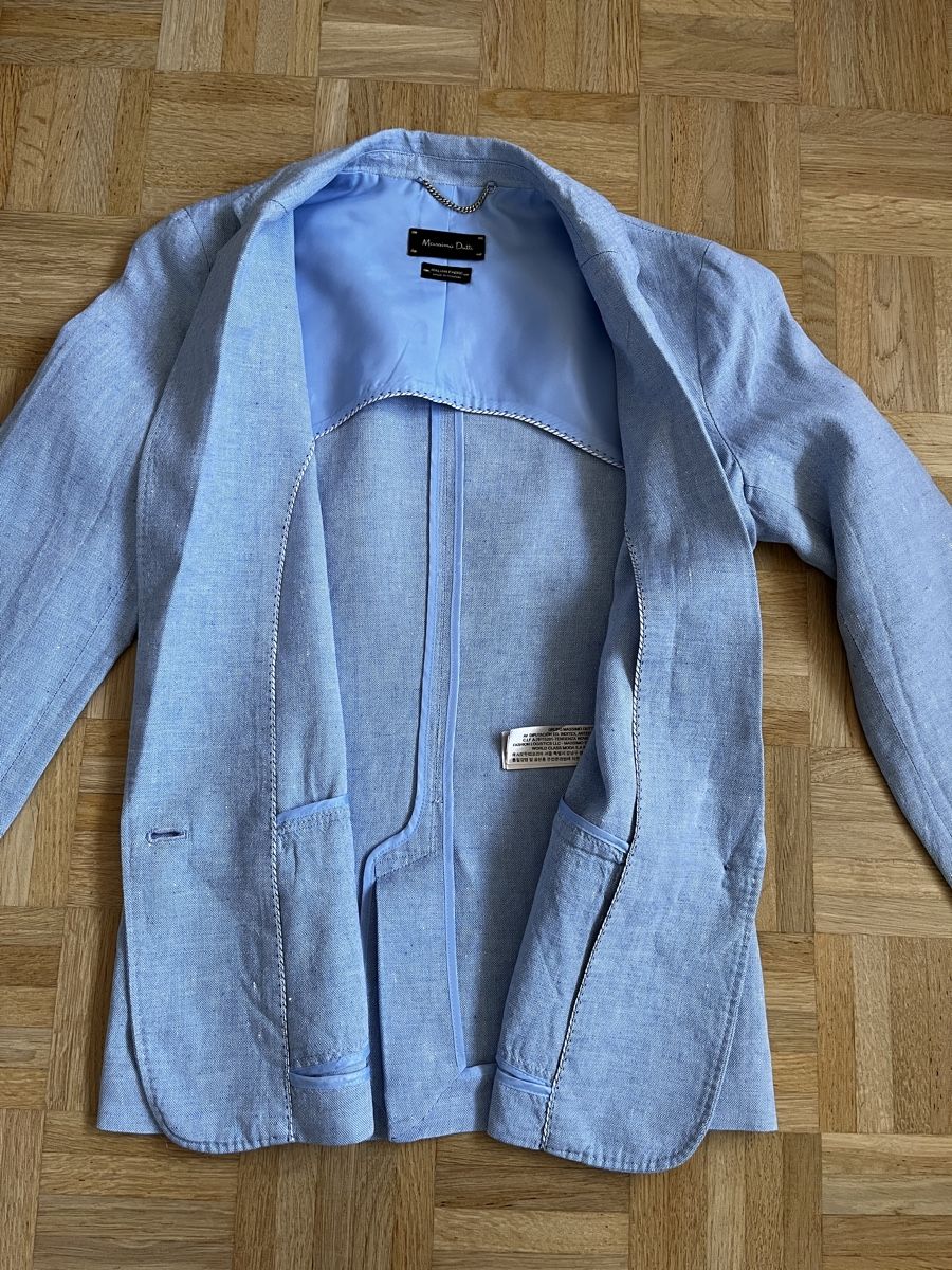 Massimo Dutti Giacche: Massimo Dutti Leinen Blazer, hellblau, Gr. 38, Sommer! – Usato da Zürich venduto da Kleanthy 5