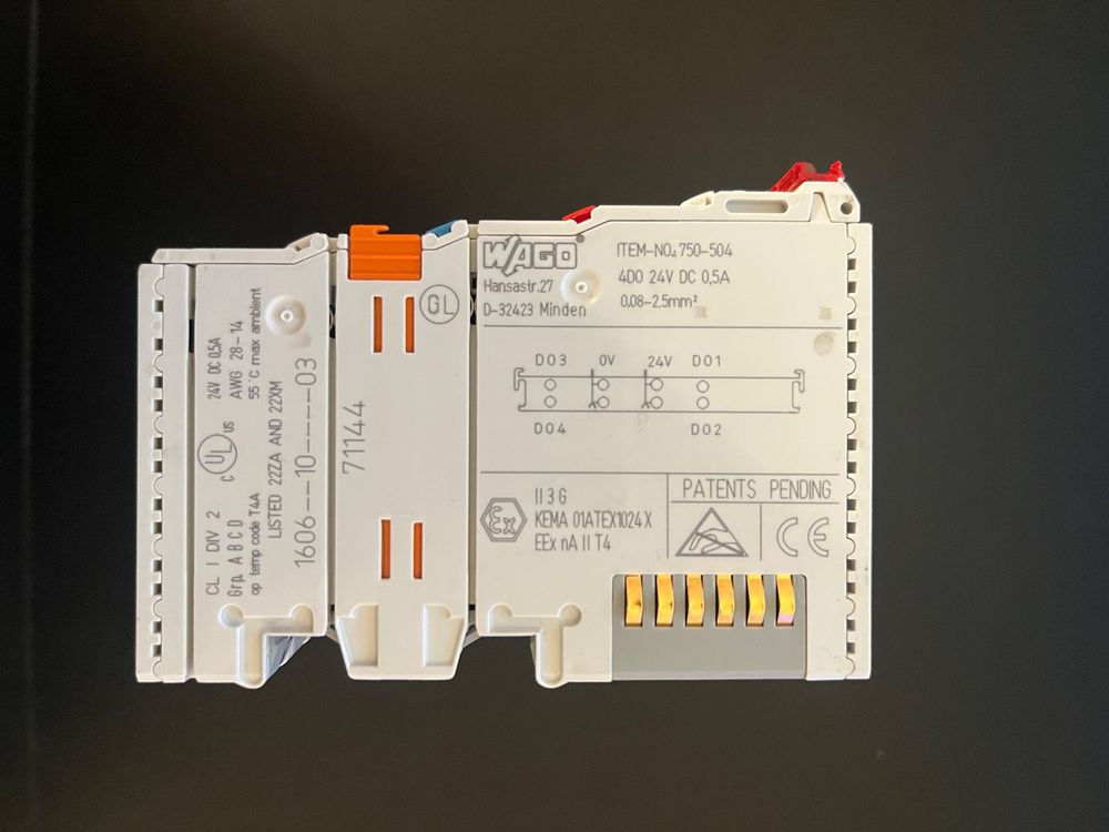 New in Box WAGO 750-504 4-Channel Digital Output PLC Module 750-504 750-504