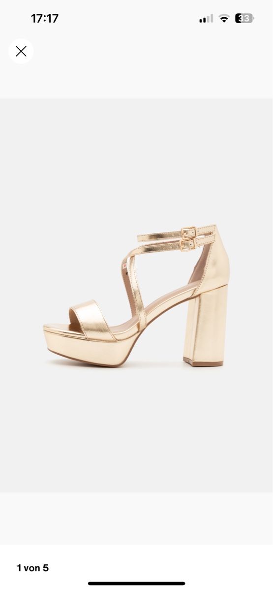 Damenschuhe: Goldene High heels 38 – Gebraucht aus Root von Fashionhomeandmore 1