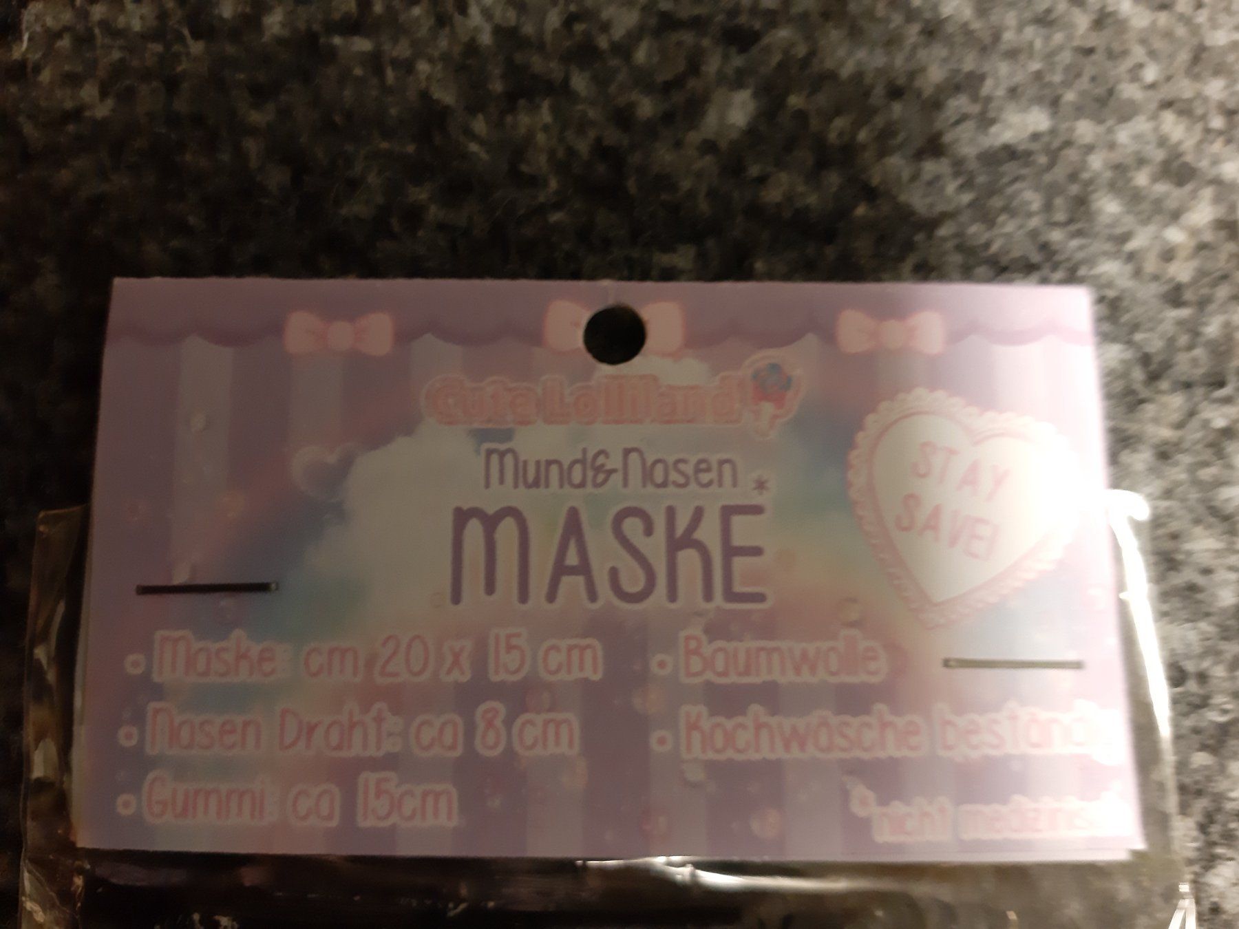 Gesichts- und Gehörschutz: Mund- und Nasenmaske Neu – Neu und originalverpackt aus Schmitten von JasiStern 1