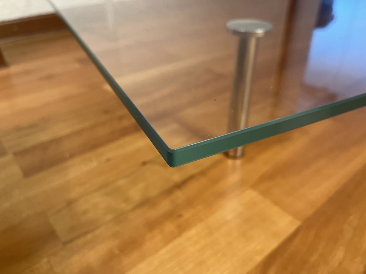 Bicchieri: Design-Glastisch mit Metallfüssen – Nuovo (secondo la descrizione) da Beinwil am See venduto da Knixlerich 2
