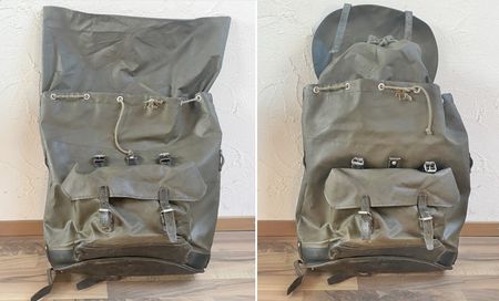 Original CH MILITÄRRUCKSACK 71 grün plastifiziert wetterfest