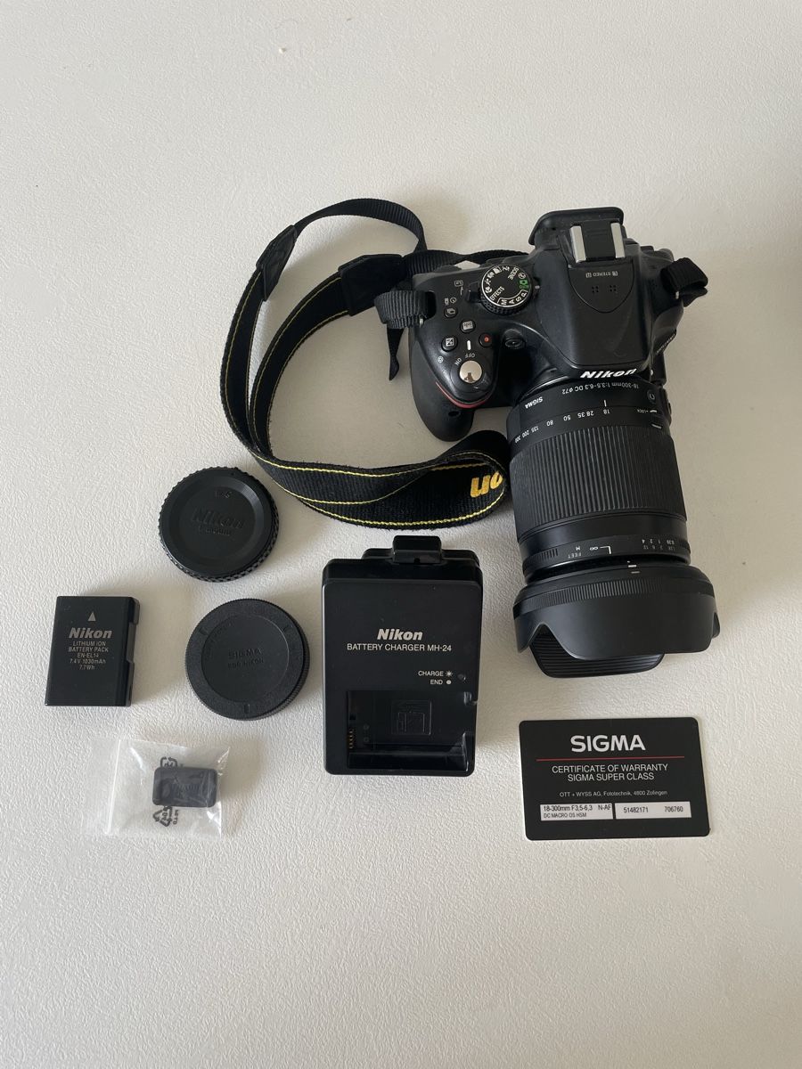Nikon Fotocamera: Nikon D5200 mit Sigma 18-300mm Objektiv – Usato da Zürich venduto da jsc_2020
