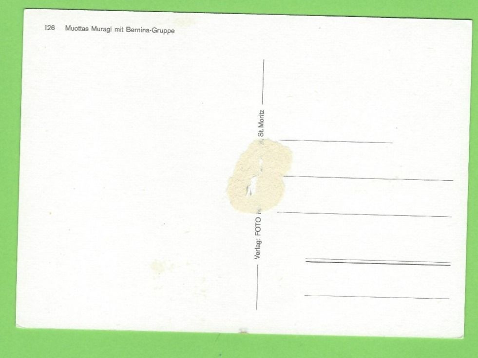 Cartoline postali: Muottas-Muragl mit Bernina Gruppe – Usato da Zürich venduto da t24_de 1