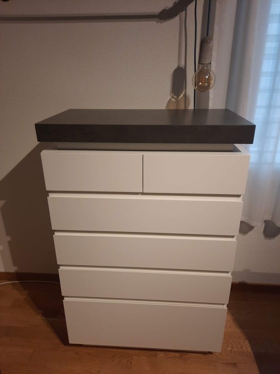 Weisse Kommode (B72cm, T40cm, H114cm) Kaufen auf Ricardo