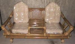 Bambus Sofa mit Tischchen