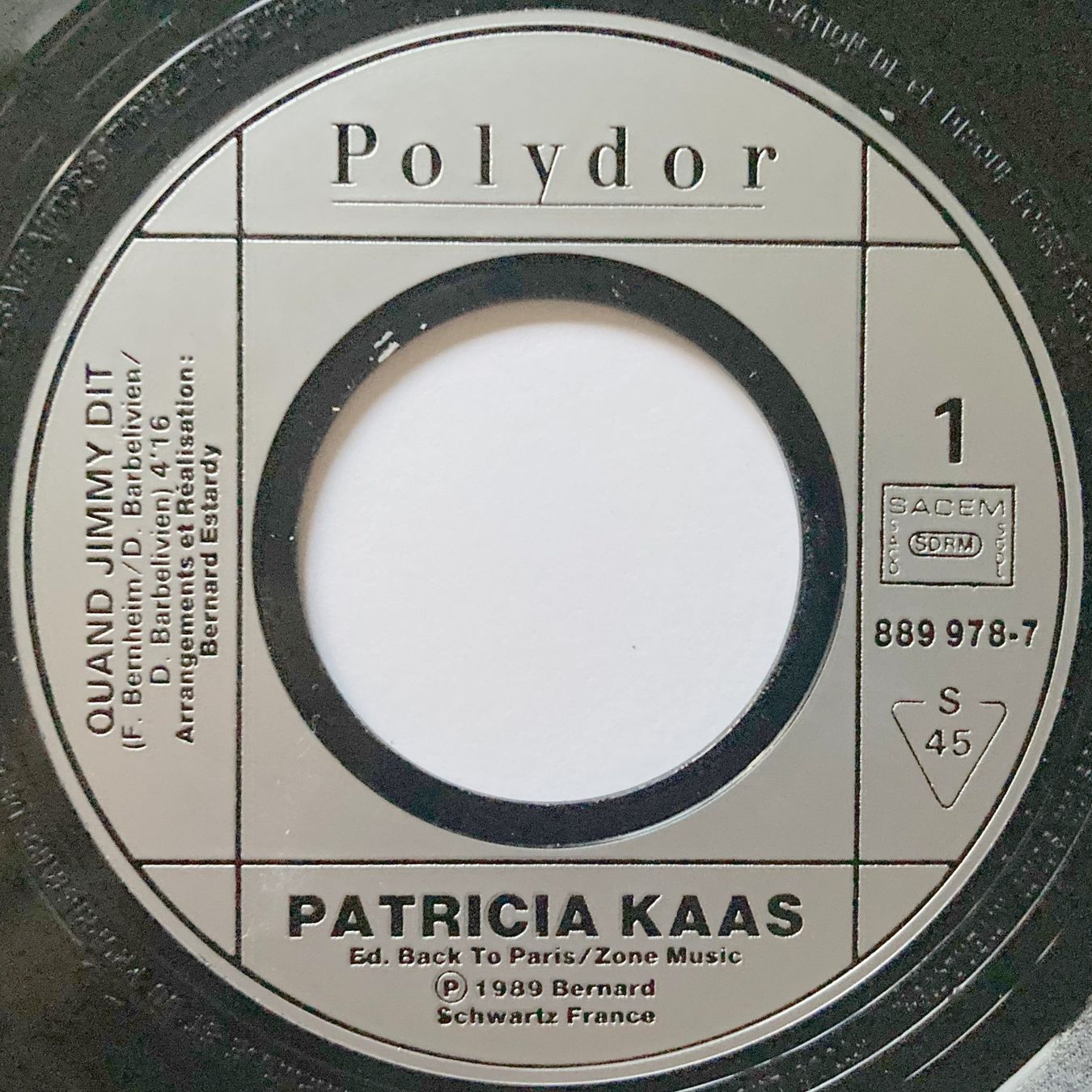 Vinyles: PATRICIA KAAS - QUAND JIMMY DIT – D'occasion à Bottens par hotter-than-hell 2