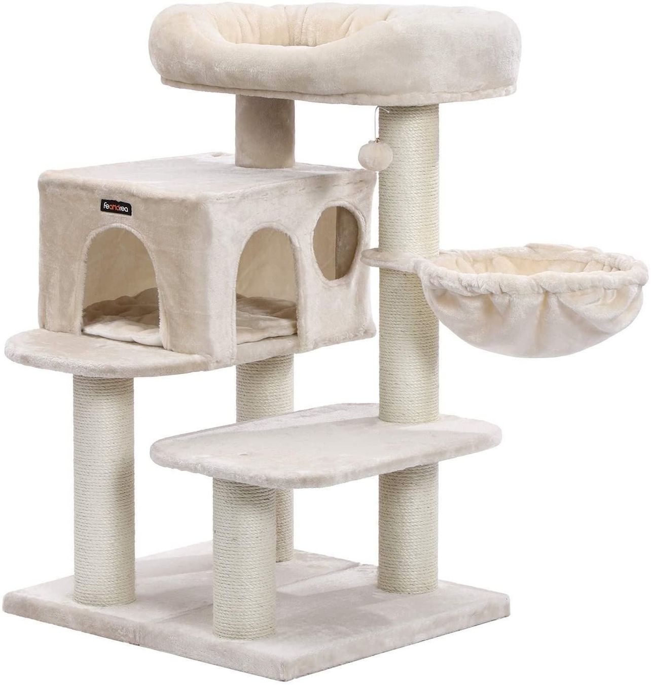 Katzenbaum - Kratzbaum: FEANDREA Kratzbaum 112 cm Beige – Neu und originalverpackt aus Bottighofen von zaap