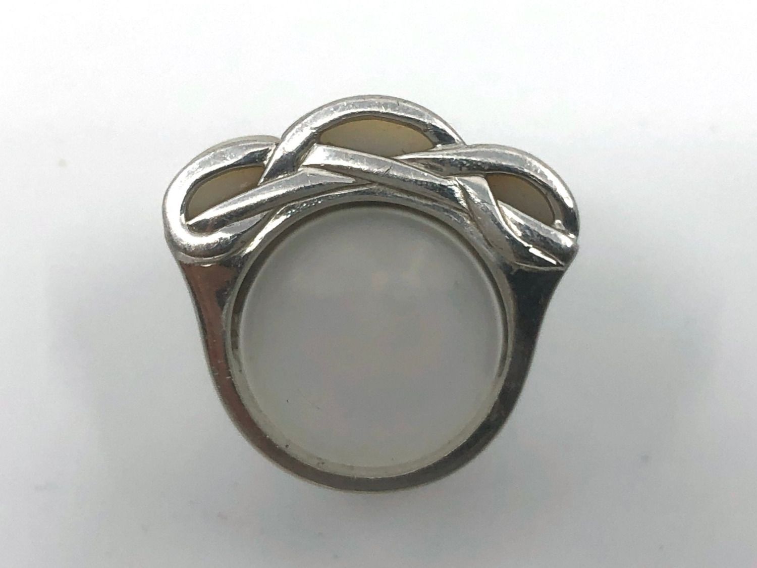 Anelli: Ring Silber & Perlmutt Jugendstil – Usato da Basel venduto da Tiabeanie