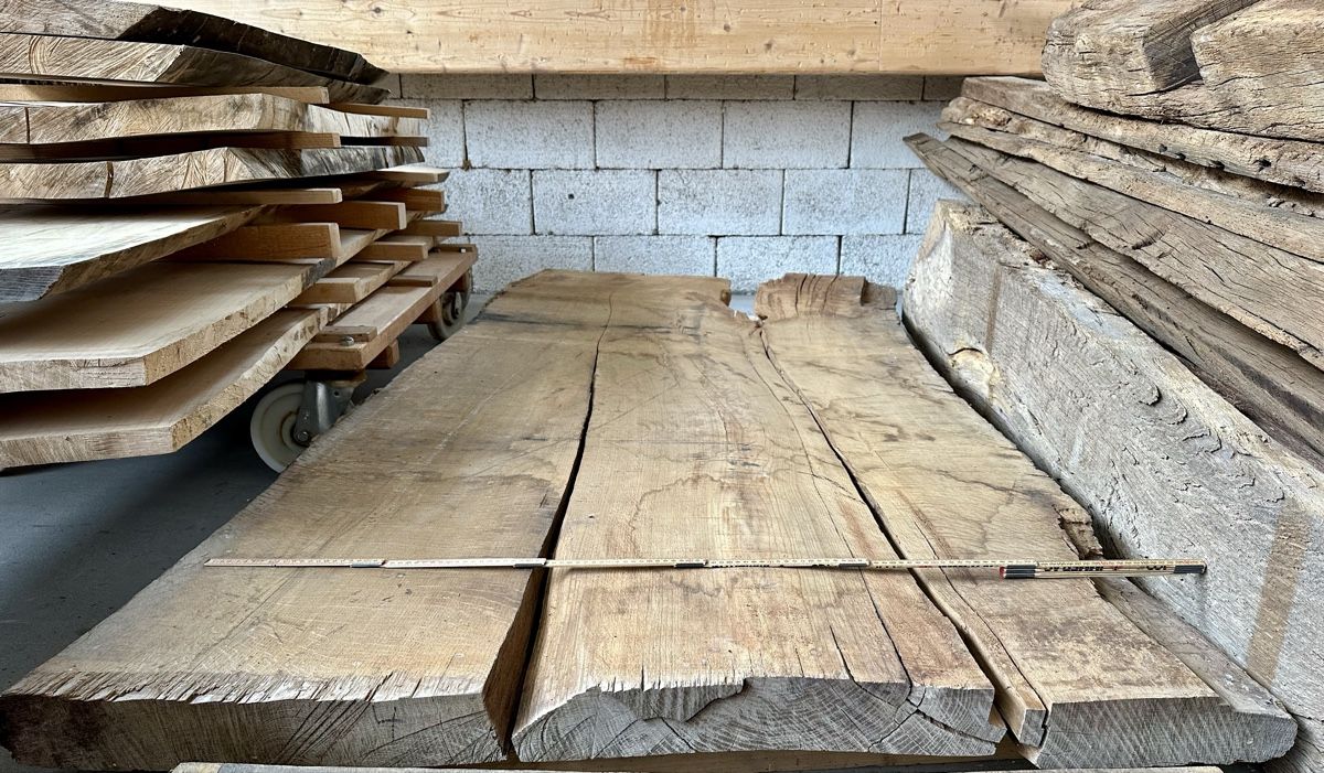 Articoli in legno: Eiche, Platte, Bohle, Eichenbohle, Baumscheibe, Esstisch – Nuovo (secondo la descrizione) da Meggen venduto da deanstreet 1