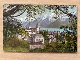 Alte Ansichtskarte Lausanne et les Alpes