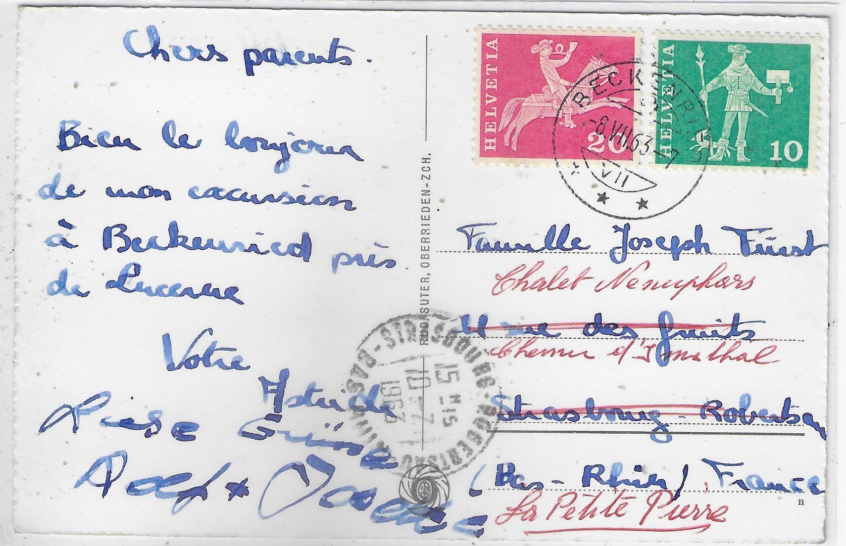 Cartoline postali: Beckenried - Seilbahn - Multiview – Usato da Ettingen venduto da Kartenplanet 1