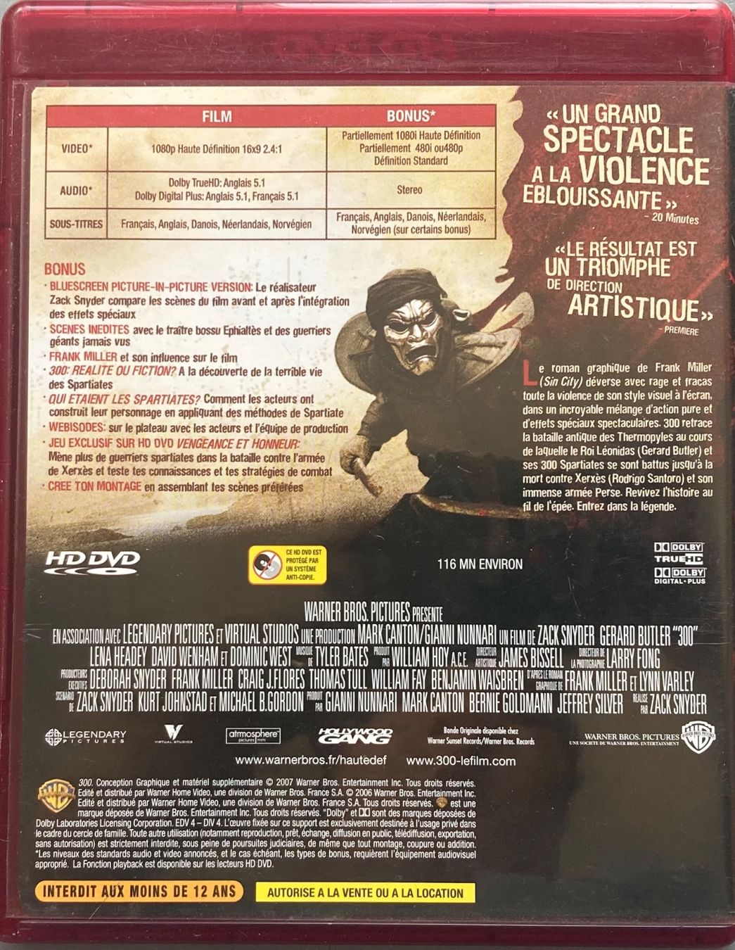 Tutti i DVDs: 300 (HD DVD) – Usato da Poliez-Pittet venduto da Newtown-Records 1