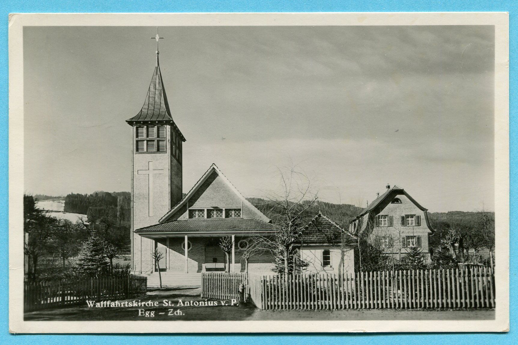 Cartoline postali: Wallfahrtskirche St. Antonius v. P. in Egg 1934 – Usato da Opfikon venduto da Prophila