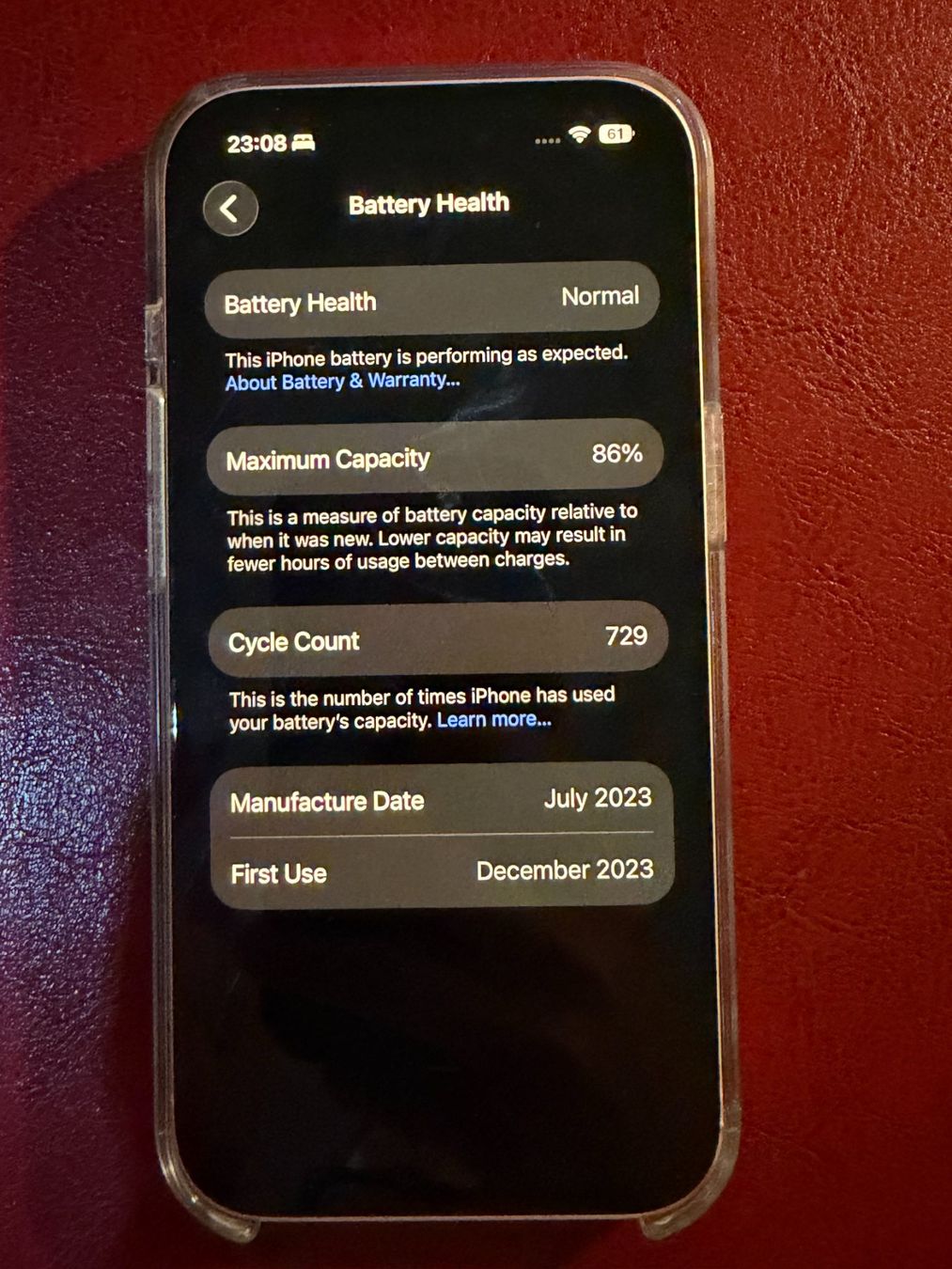 Apple Handys / Smartphones: Iphone 15 256gb 86% aku – Gebraucht aus Winterthur von sas_b2w5 3